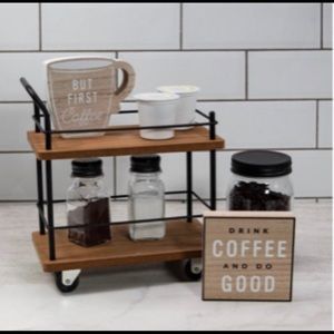 Target Bullseye Playground Two-Tier Mini Cart Coffee Bar Kitchen Decor